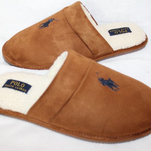 NIB POLO RALPH LAUREN MEN'S CLOG SLIDE SLIPPERS - Picture 1 of 5